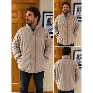 Herman Kay Down to Earth Mens 3X Puffer Jacket Beige Tan Duck‎ Down Winter Coat